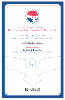 The Unexpected God: How Christian Faith Discovers the Holy Spirit