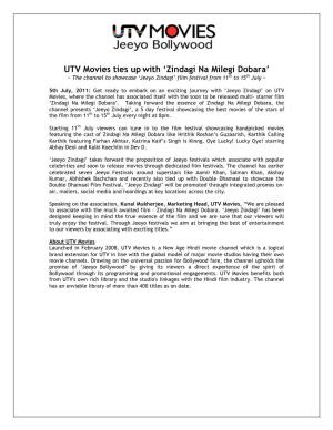 UTV Movies Ties up with 'Zindagi Na Milegi Dobara'
