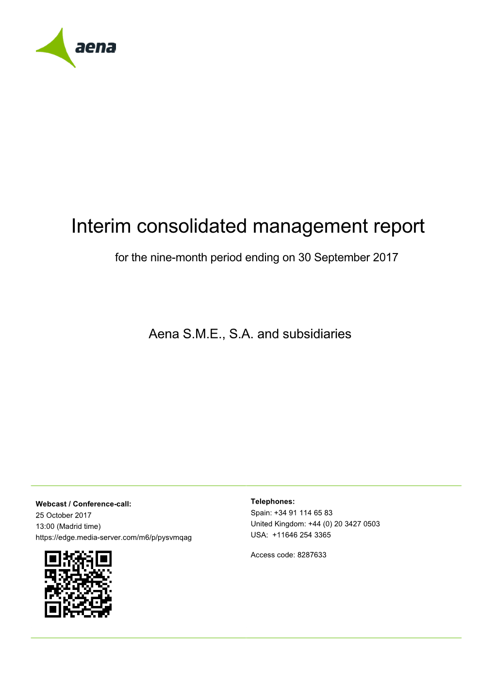 Interim Consolidated Management Report