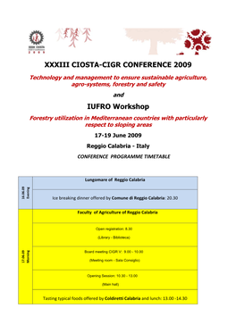 XXXIII CIOSTA-CIGR CONFERENCE 2009 IUFRO Workshop