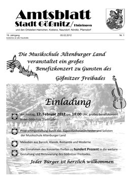 Amtsblatt Der Stadt Gößnitz | | Seite 1 |