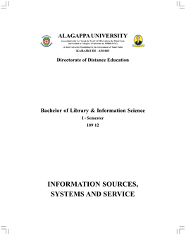 INFORMATION SOURCES, SYSTEMS and SERVICE Reviewer Dr