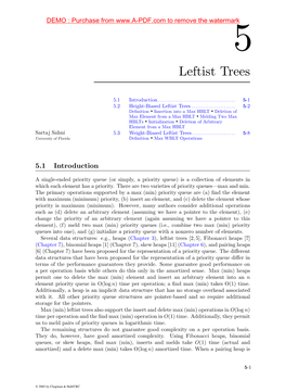 Leftist Trees