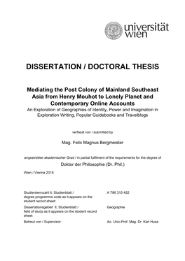DISSERTATION / DOCTORAL THESIS Mediating The
