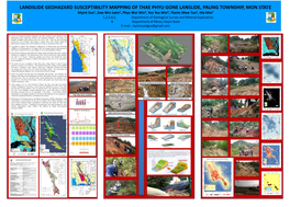 Landslide Geohazard Susceptibility Mapping of Thae Phyu Gone Lanslide