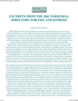 1861 Parochial Directory for Fife and Kinross