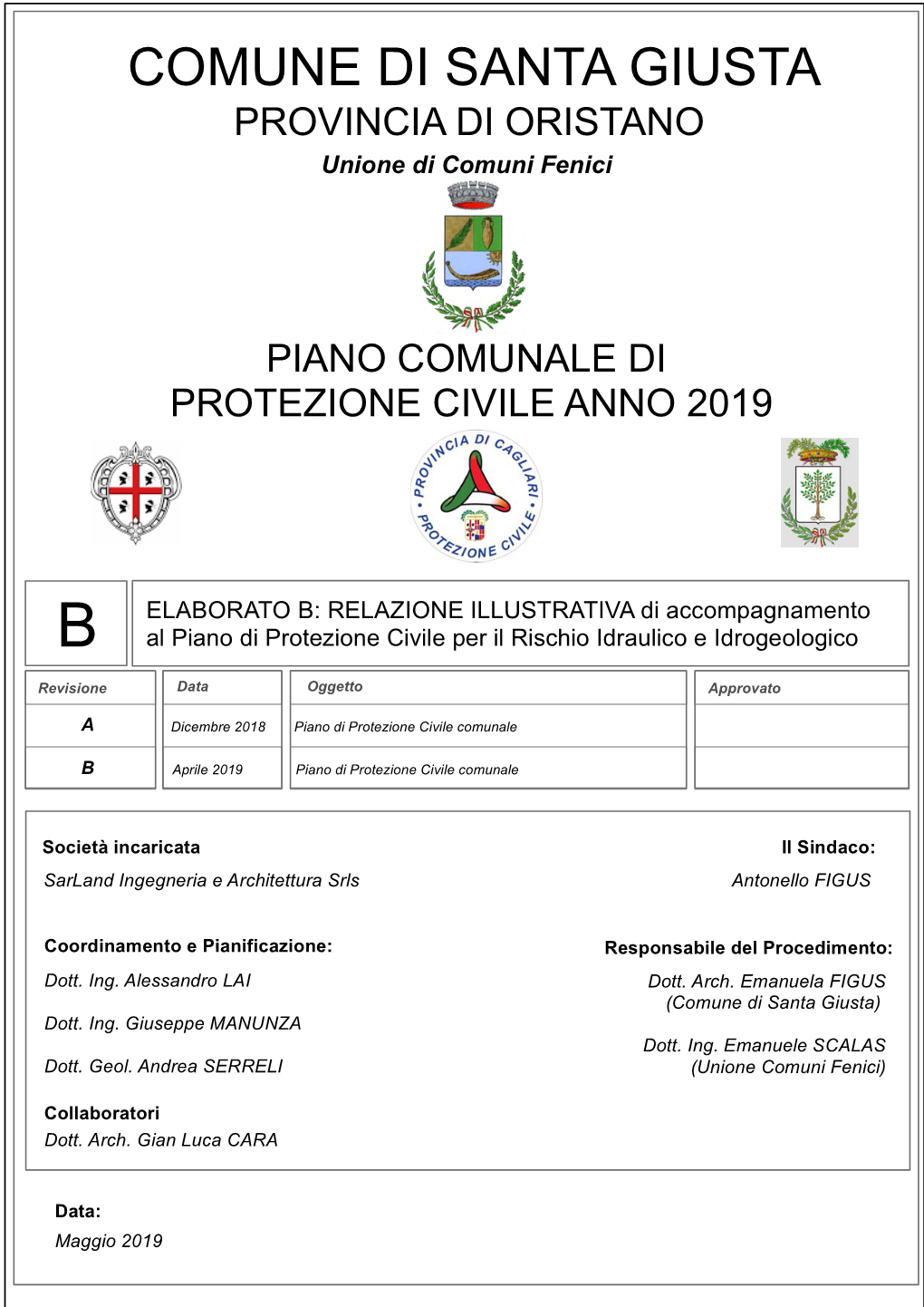 COMUNE DI SANTA GIUSTA PROVINCIA DI ORISTANO Unione Di Comuni Fenici