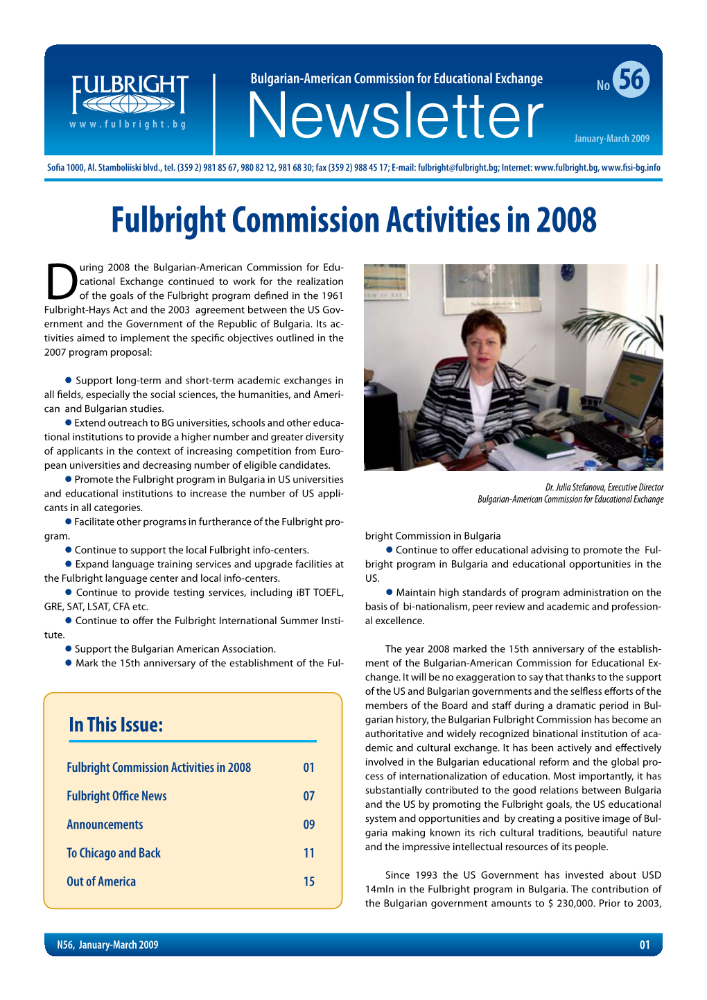 Fulbright Newsletter No. 56 January