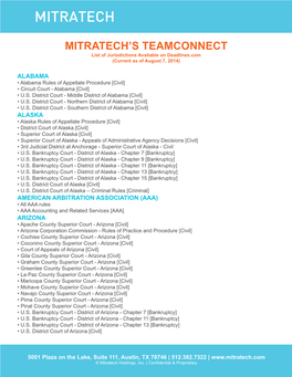 Mitratech's Teamconnect
