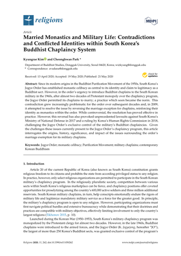 Married Monastics and Military Life: Contradictions and Conﬂicted Identities Within South Korea’S Buddhist Chaplaincy System
