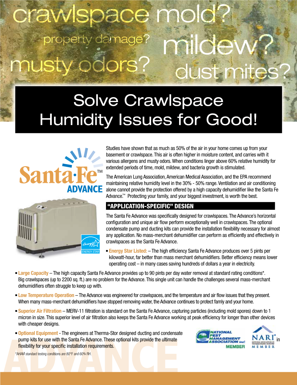 Mildew? Musty Odors? Dust Mites? ™ Solve Crawlspace Humidity Alert Humidity Issues for Good!