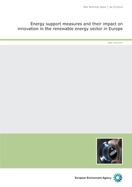 Energy Support Measures and Their Impact on Innovation in the Renewable Energy Sector in Europe
