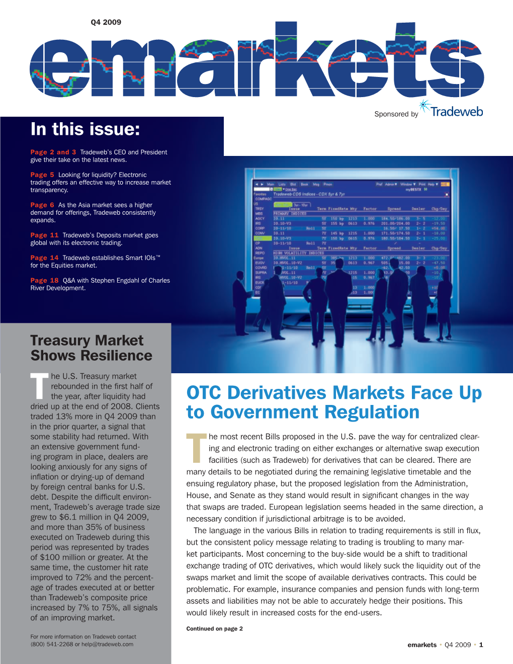 OTC Derivatives Markets Face up to Government Regulation