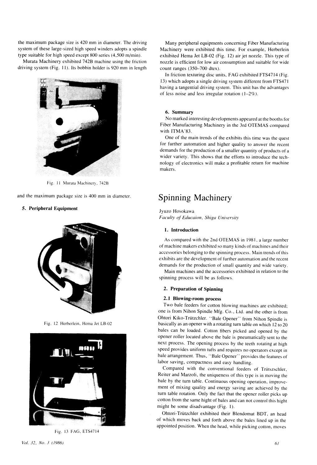 Spinning Machinery