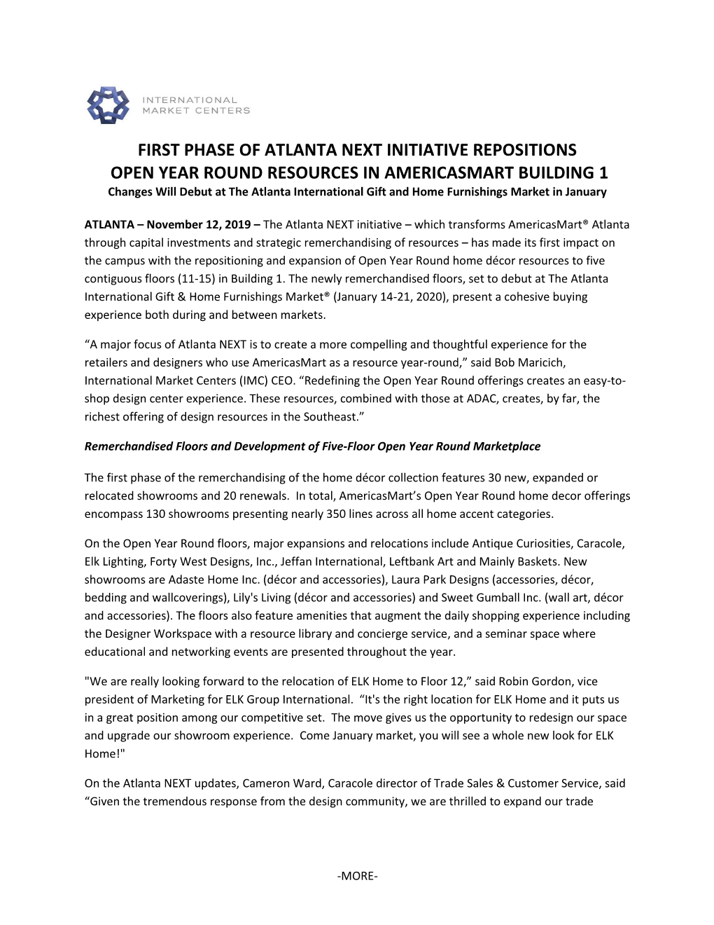 First Phase of Atlanta Next Initiative Repositions Open