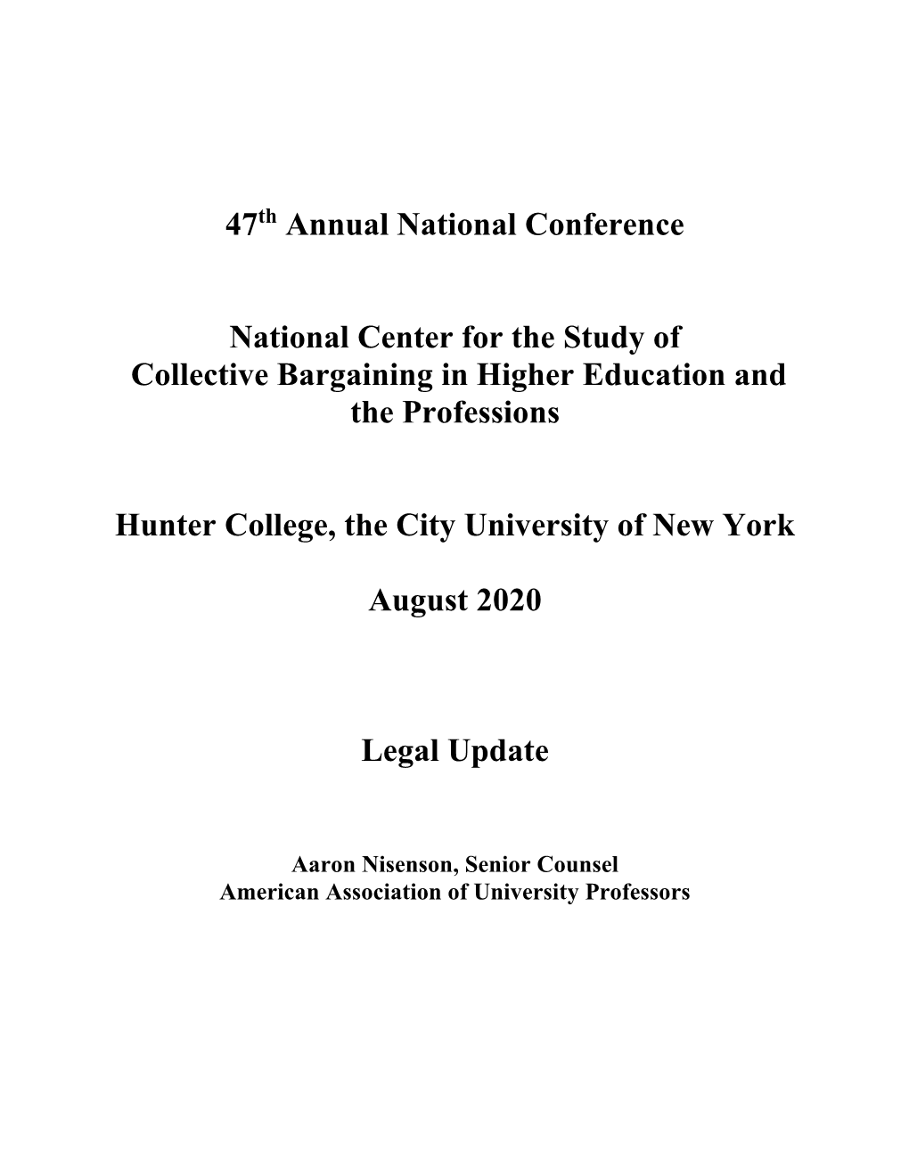 Annual National Conference