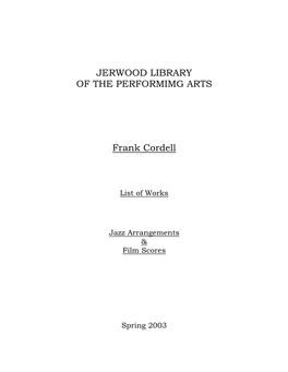 Jerwood Library of the Performimg Arts