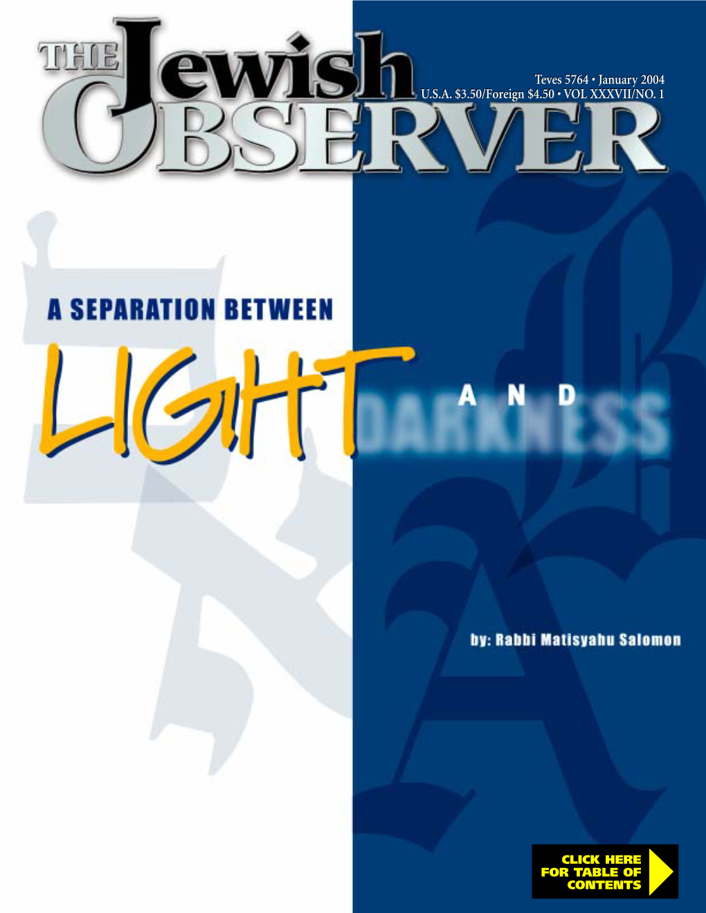 Jewish Observer, January 2004