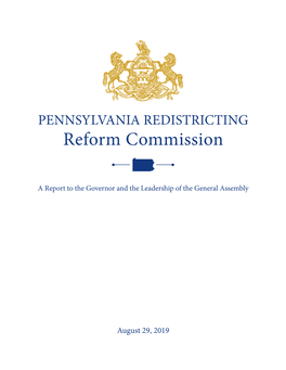 PENNSYLVANIA REDISTRICTING Reform Commission