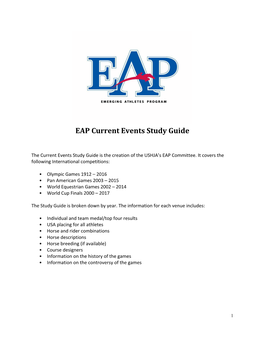 EAP Current Events Study Guide
