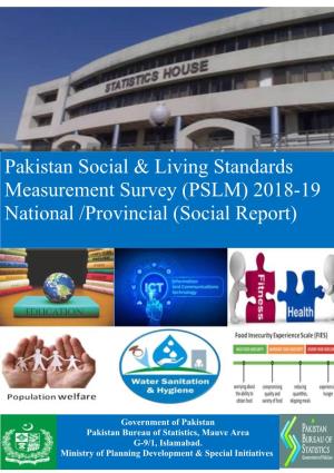 PSLM) 2018-19 National /Provincial (Social Report)