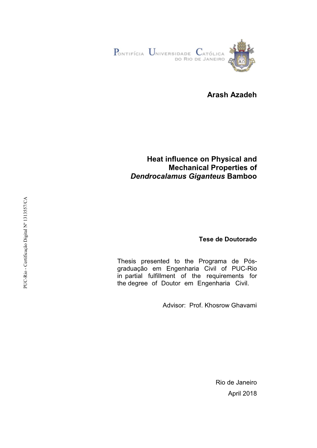 Arash Azadeh Heat Influence on Physical and Mechanical Properties