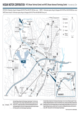 NTC (Nissan Technical Center) and NATC (Nissan Advanced Technology Center) Access by Car N