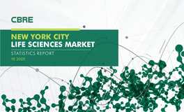 New York City Life Sciences Market Statistics Report Ye 2020 Table of Contents