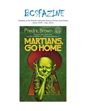 Clubzine of the British Columbia Science Fiction Association (Issue #549 – July, 2021)