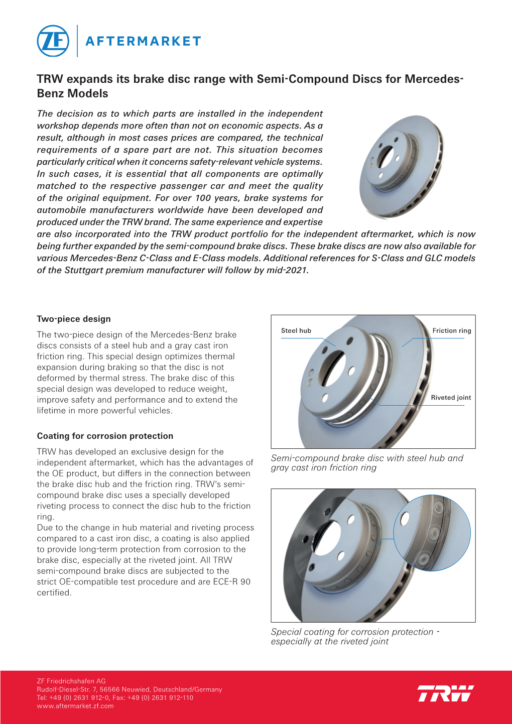 TRW Expands Its Brake Disc Range with Semi