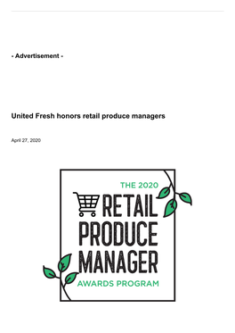 United Fresh Honors Retail Produce Managers