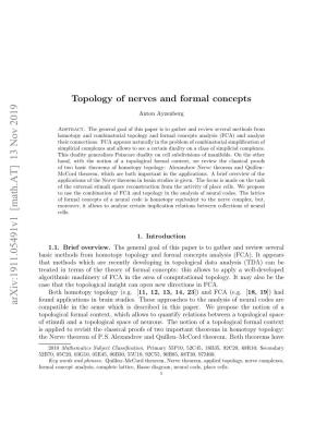 Topology of Nerves and Formal Concepts