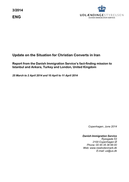 3/2014 Update on the Situation for Christian Converts in Iran