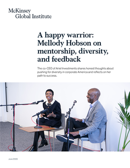 A Happy Warrior: Mellody Hobson on Mentorship, Diversity, and Feedback