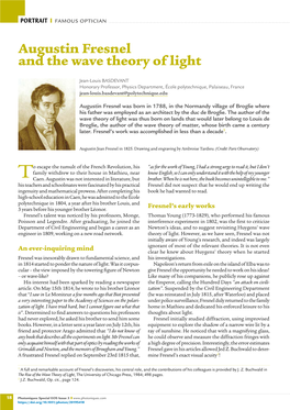 Augustin Fresnel and the Wave Theory of Light