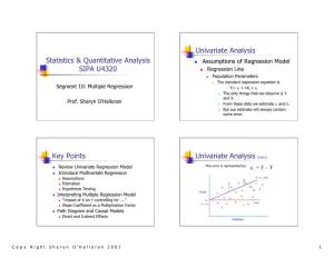 Statistics & Quantitative Analysis SIPA U4320