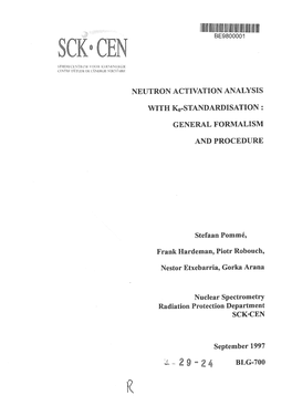 Neutron Activation Analysis with ^-Standardisation : General Formalism and Procedure