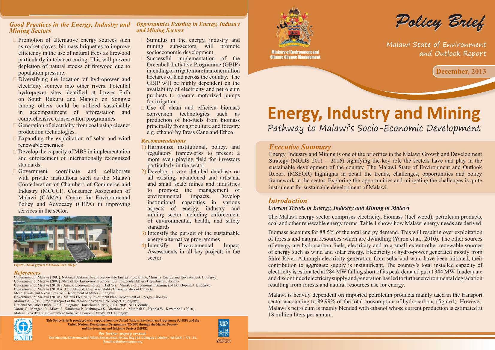 Energy, Industry and Mining Policy Brief