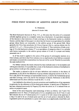 Fixed Point Schemes of Additive Group Actions