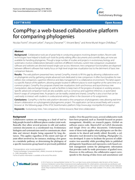 Compphy: a Web-Based Collaborative Platform for Comparing Phylogenies