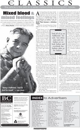 CLASSICSBC This Article Is the Sixth in a Series Celebrating Enduring B.C