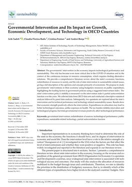 Governmental Intervention and Its Impact on Growth, Economic Development, and Technology in OECD Countries