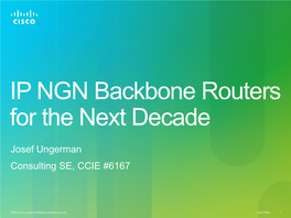 IP NGN Backbone Routers for the Next Decade