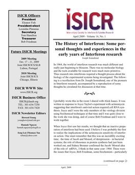ISICR Vol. 16.1