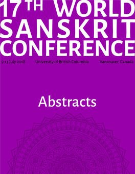 17Th World Sanskrit Conference