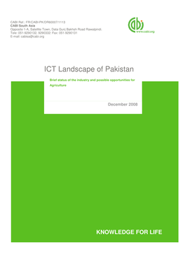 ICT Landscape of Pakistan
