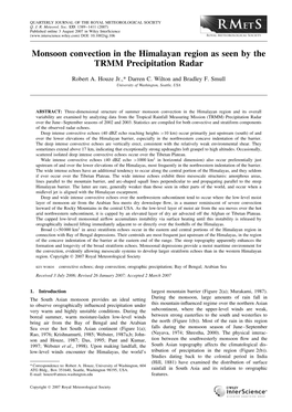 Monsoon Convection in the Himalayan Region As Seen by the TRMM Precipitation Radar