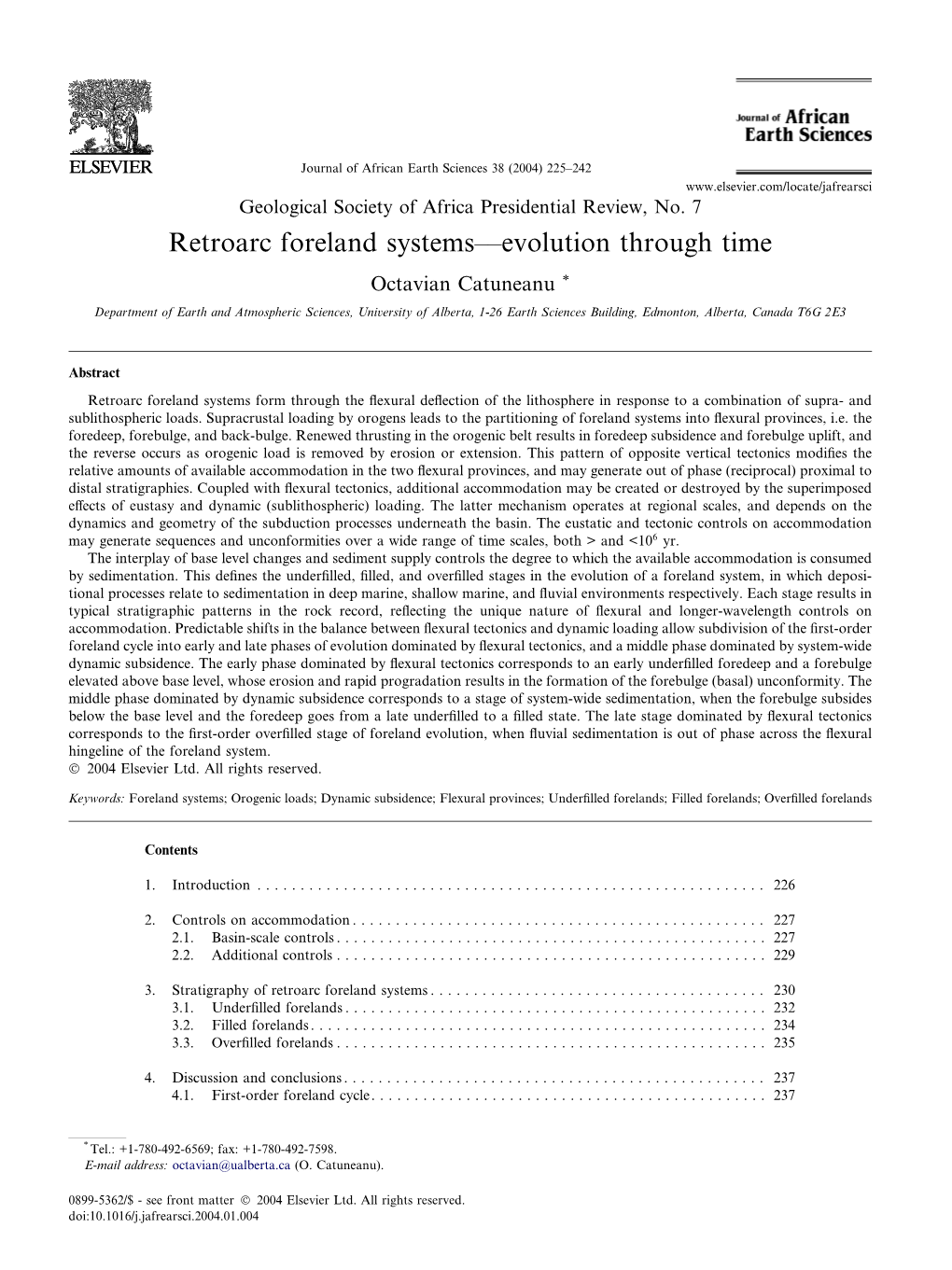 Retroarc Foreland Systems