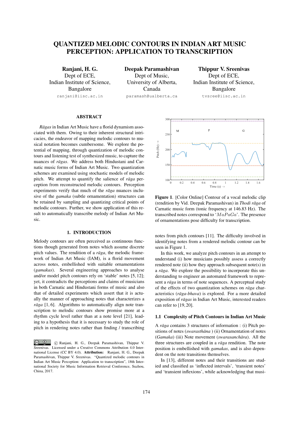 Quantized Melodic Contours in Indian Art Music Perception: Application to Transcription