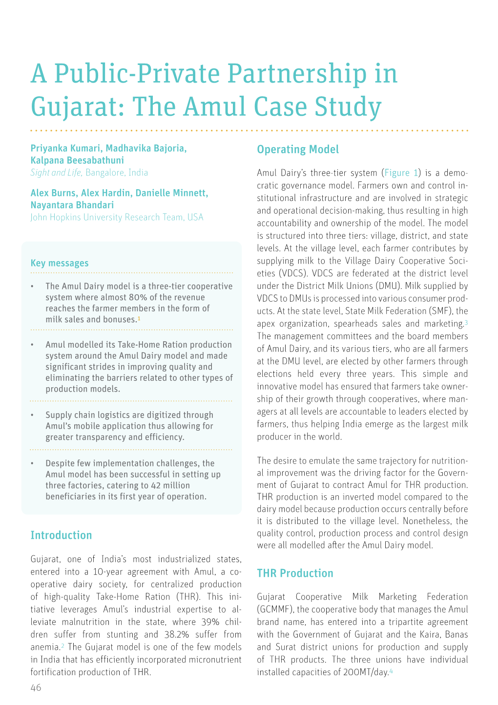 A Public-Private Partnership in Gujarat: the Amul Case Study